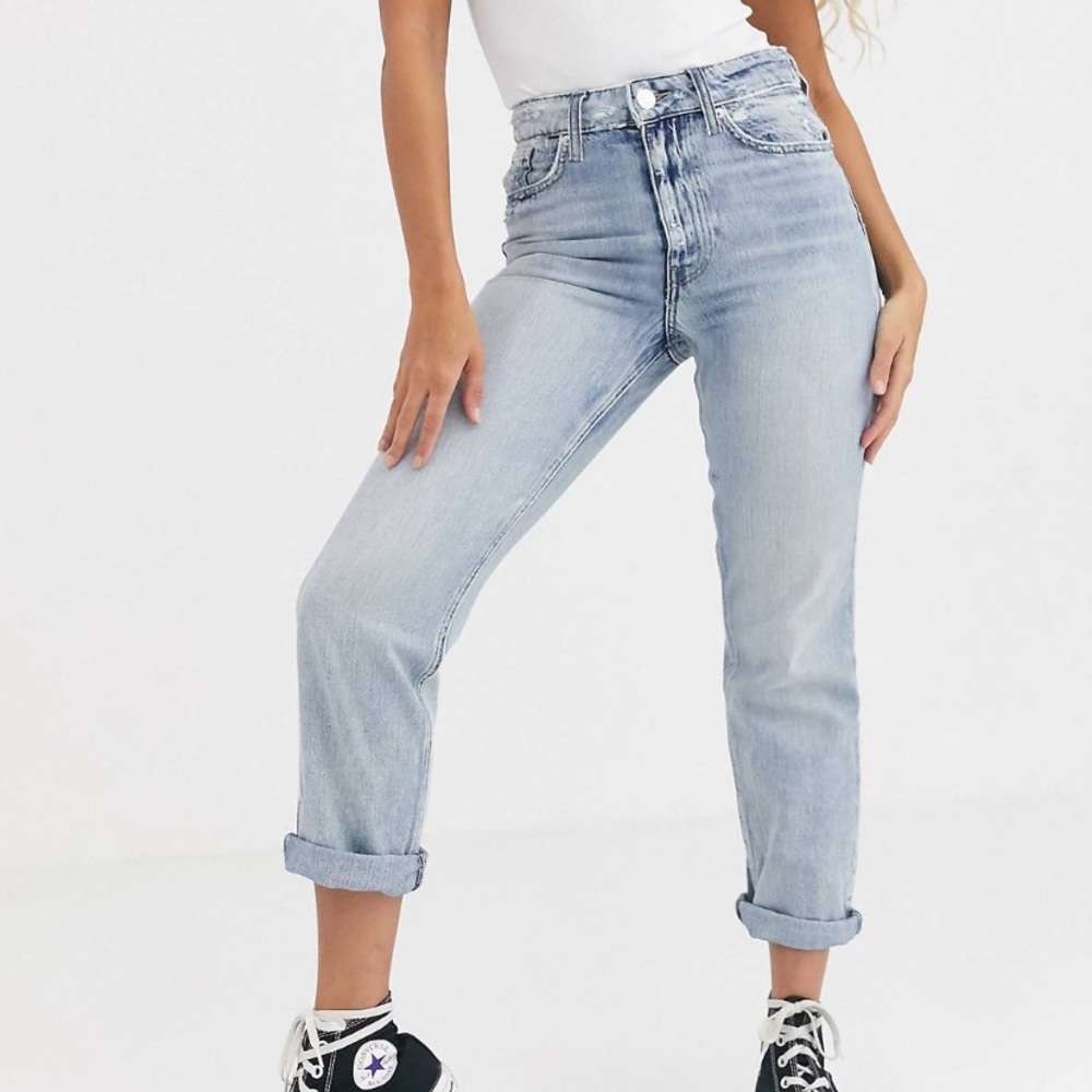 New Light Blue River Island Mom Jeans